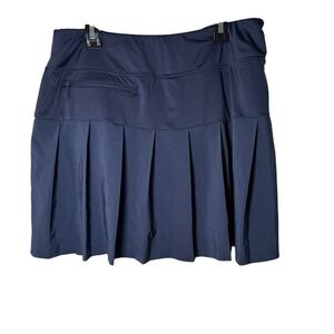 GGblue Women's Navy Blue Pleated Tennis‎ Skirt Luxe Sport Size M